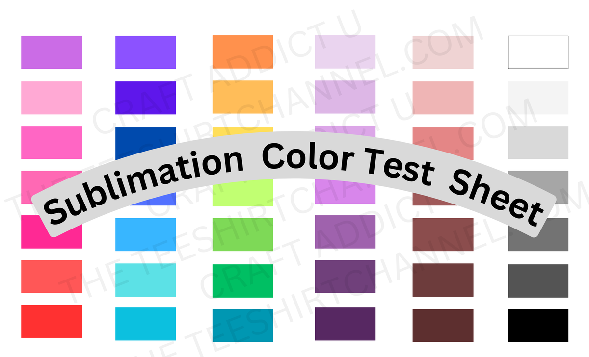 Sublimation Color Test Sheet – Theteeshirtchannel