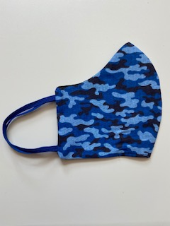 Blue Camo Face Covering