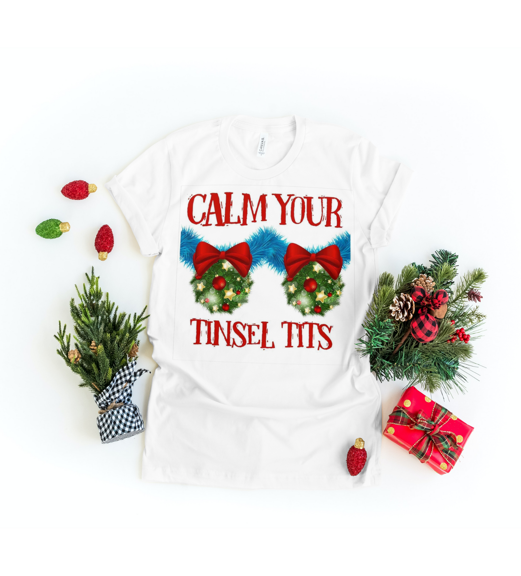 Missing Your Holiday Cheer, Tinsel Tits – Christmas Mug – Insulting Gifts™