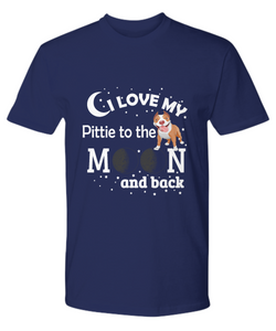 "I love my Pittie to the moon'